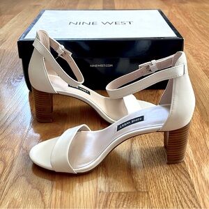 Nine West Pruce Ankle Strap Block Heel Sandals